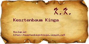 Kesztenbaum Kinga névjegykártya