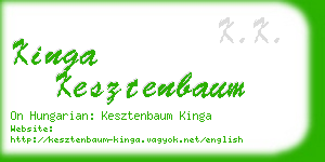 kinga kesztenbaum business card